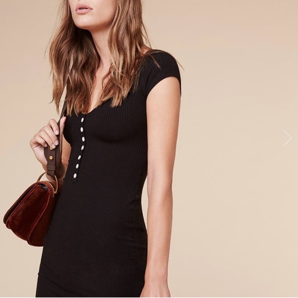 Reformation ribbed black mini - Picture 6 of 6
